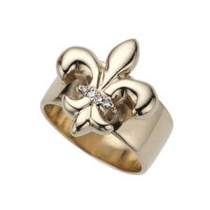 Fleur-de-lis Diamond Ring