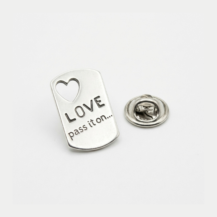 Love Pass It On Pin in Recycled Sterling Silver