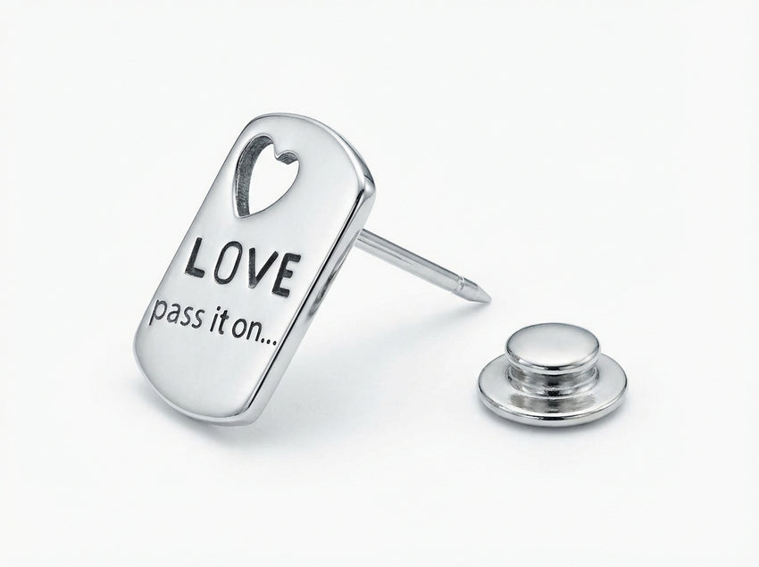 Love Pass It On Pin in Recycled Sterling Silver