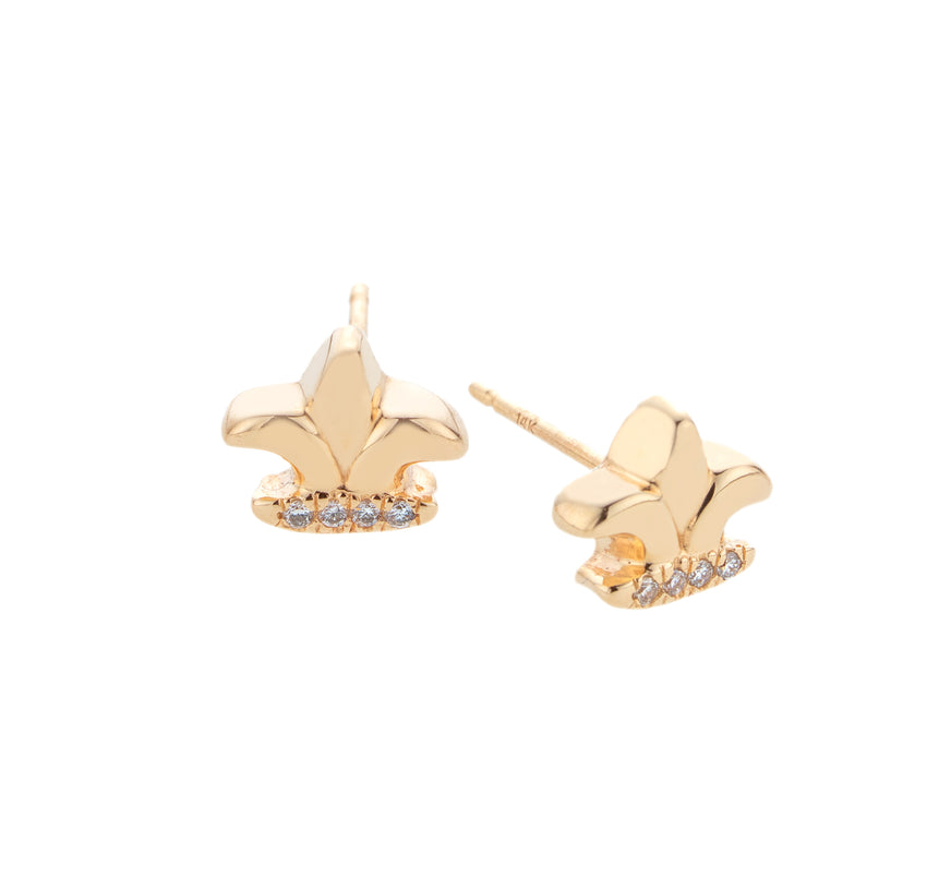 Mini Fleur-de-lis post earrings