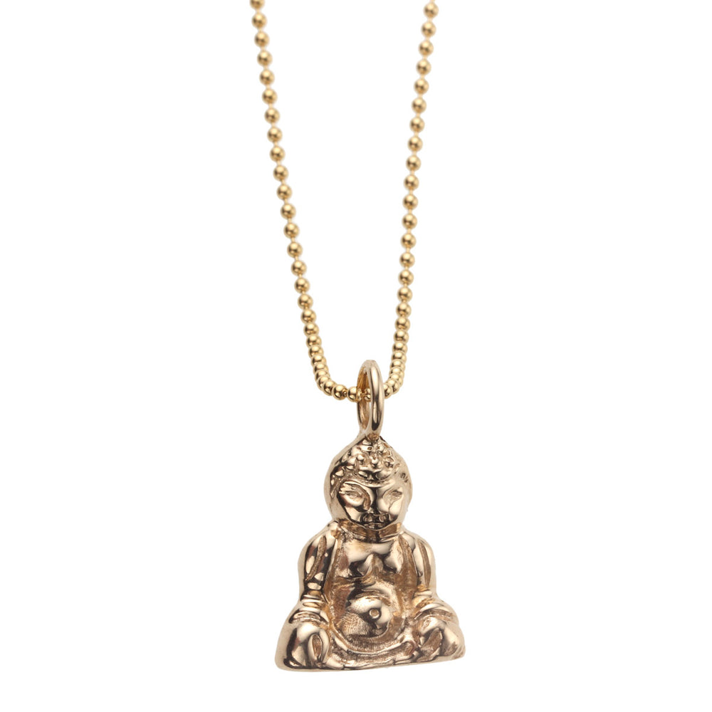 Buddha Pendant in Sterling Silver or 14K Gold - Recycled Jewelry ...