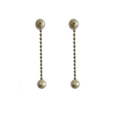 Floating Pearl Drop Earrings
