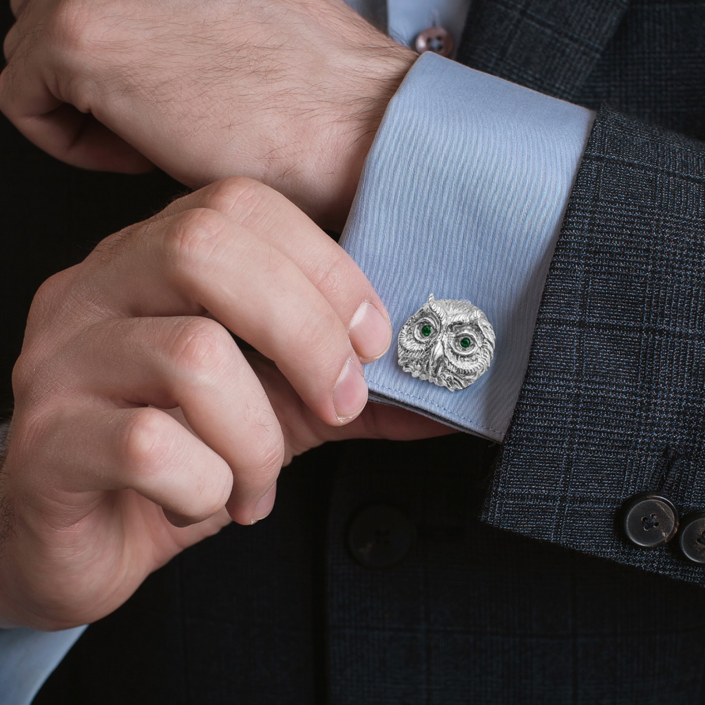 Owl silver cufflinks, antique coin cufflinks, men's cufflinks, mens jewelry, man gift, gift for men, jewelry cheapest for men, mens gift, for him